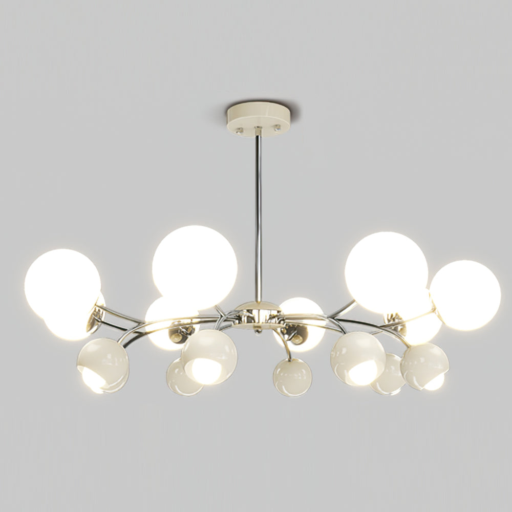 Halo Creamy Globe Chandelier