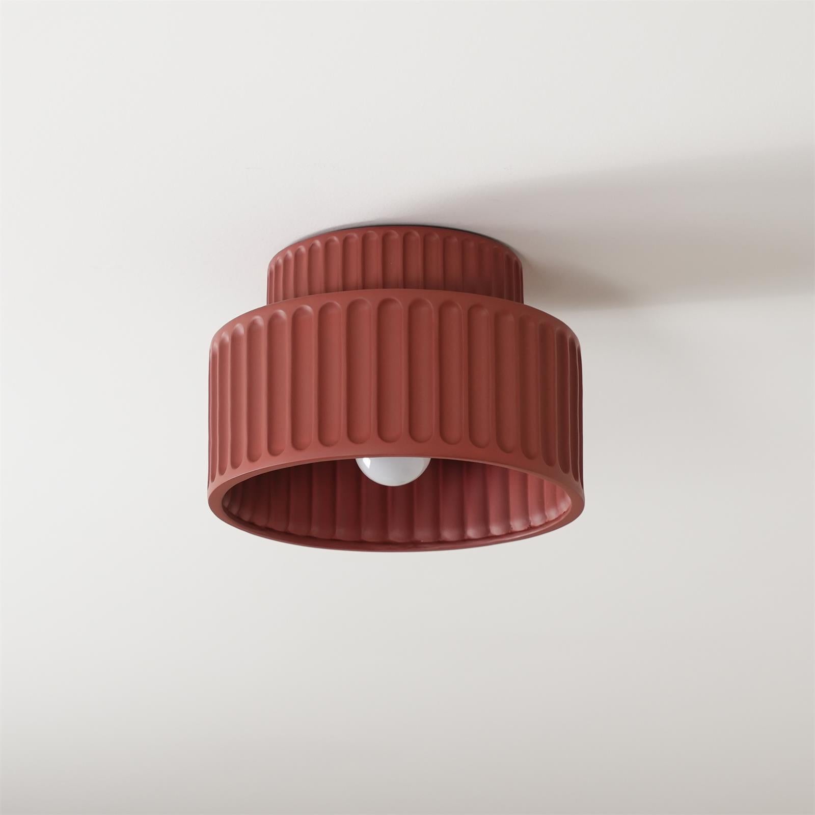 Hailie Modern Beige White Orange Green Ceiling Lamp Bedroom  Dining Room