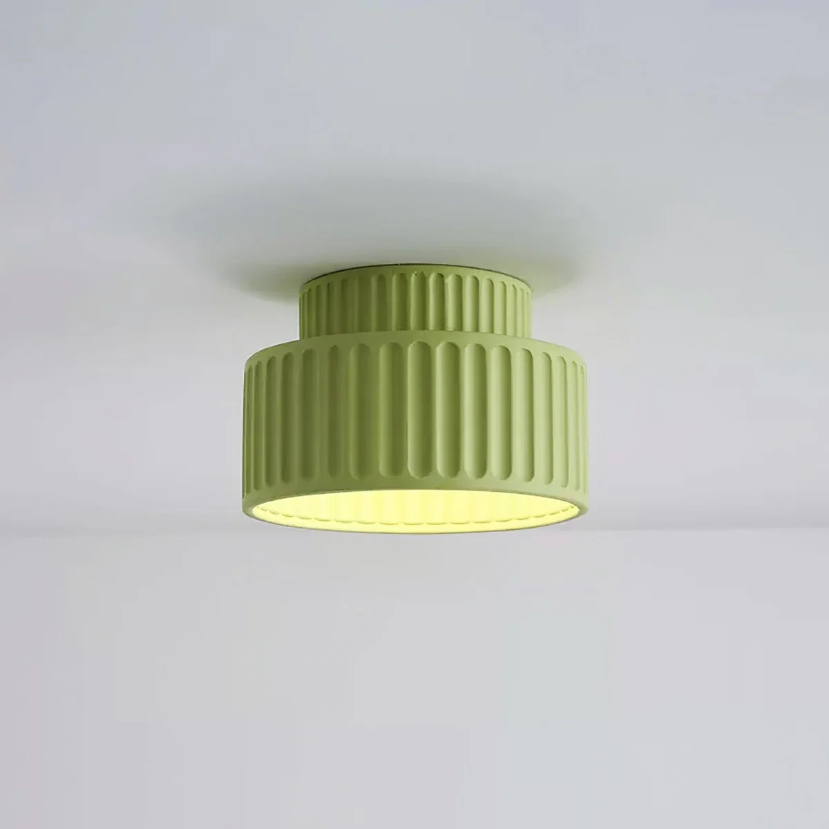 Hailie Modern Beige White Orange Green Ceiling Lamp Bedroom  Dining Room