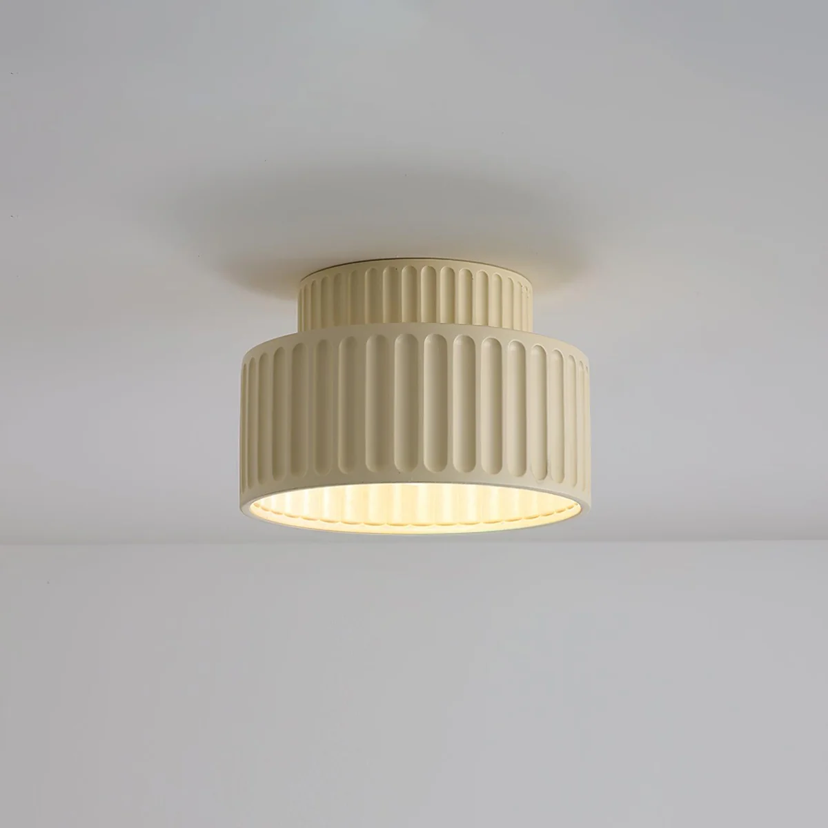 Hailie Modern Beige White Orange Green Ceiling Lamp Bedroom  Dining Room