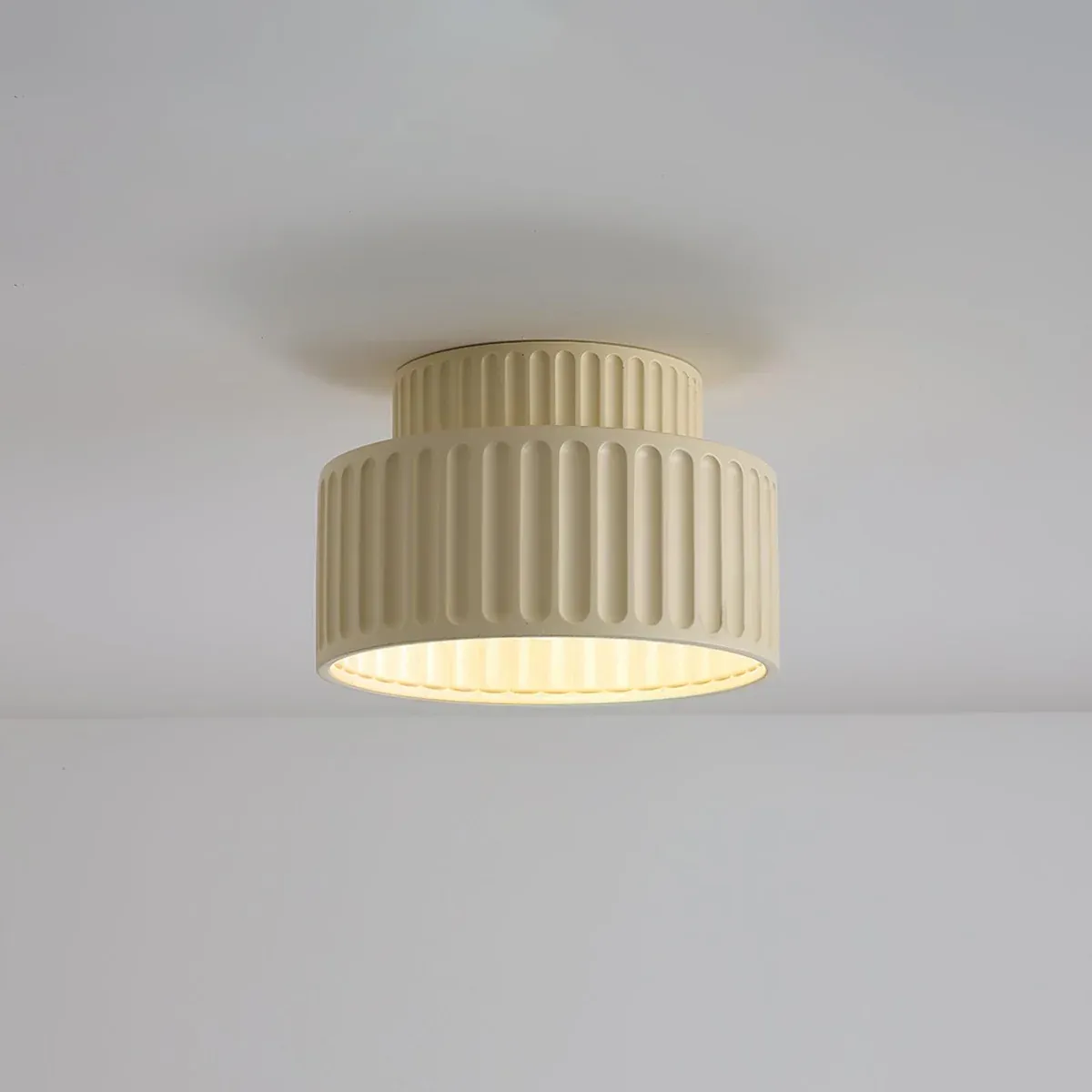 Hailie Modern Beige White Orange Green Ceiling Lamp Bedroom  Dining Room