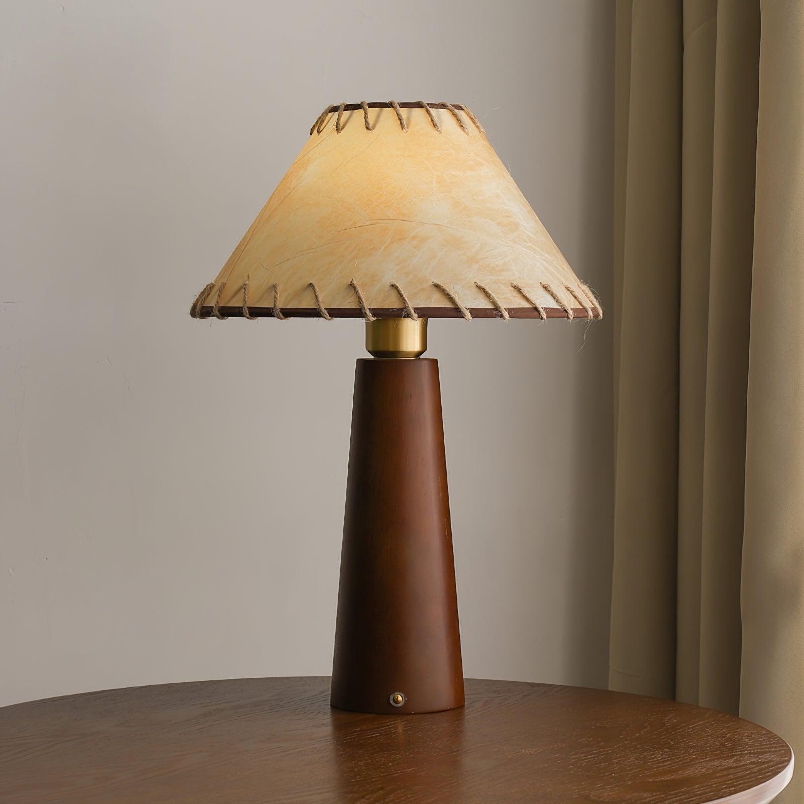 Drift Wood Table Lamp Walnut Beige