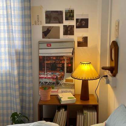 Drift Wood Table Lamp Walnut Beige