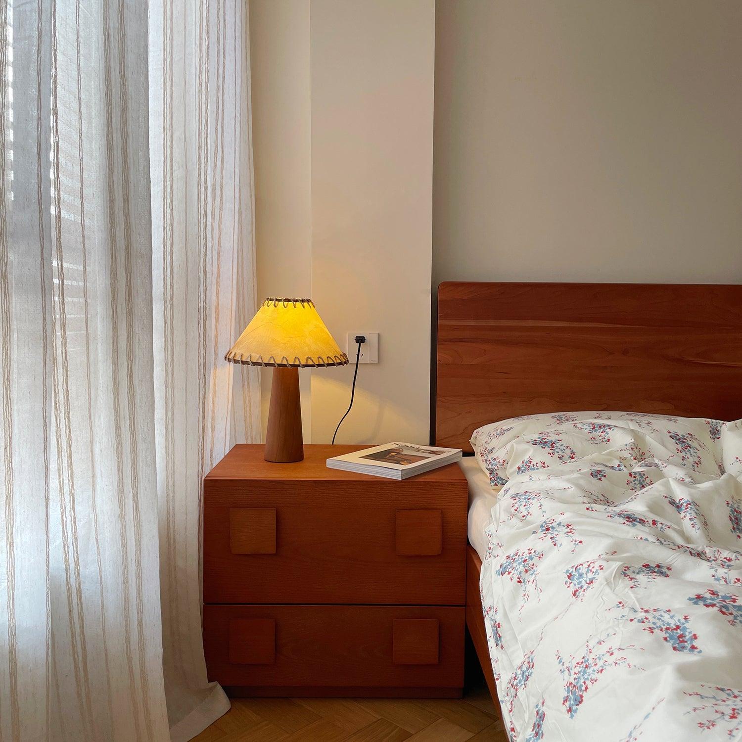 Drift Wood Table Lamp Walnut Beige
