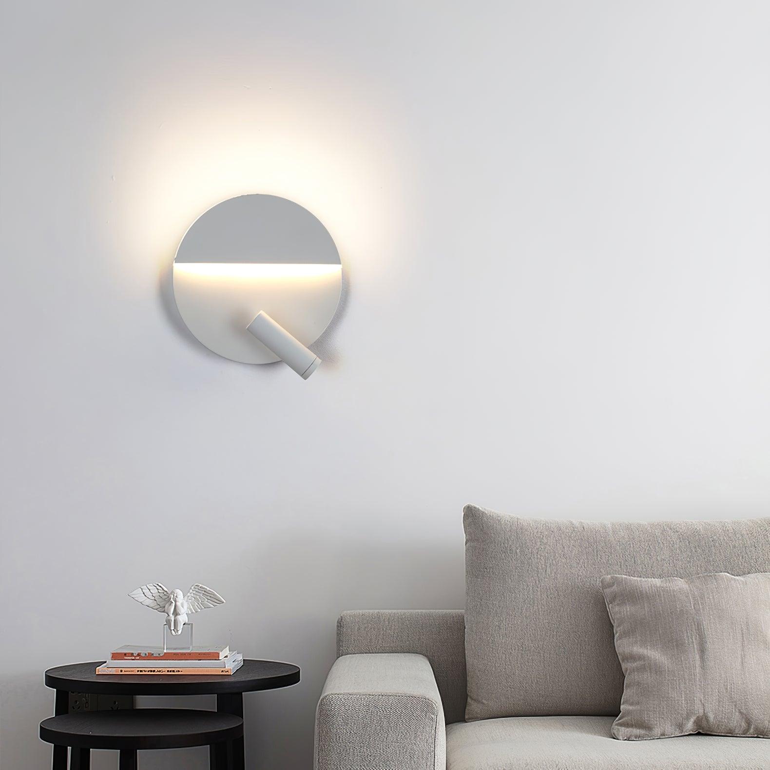 Edge Minimalism Metal Black White Wall Lamp Dining Room Bedroom