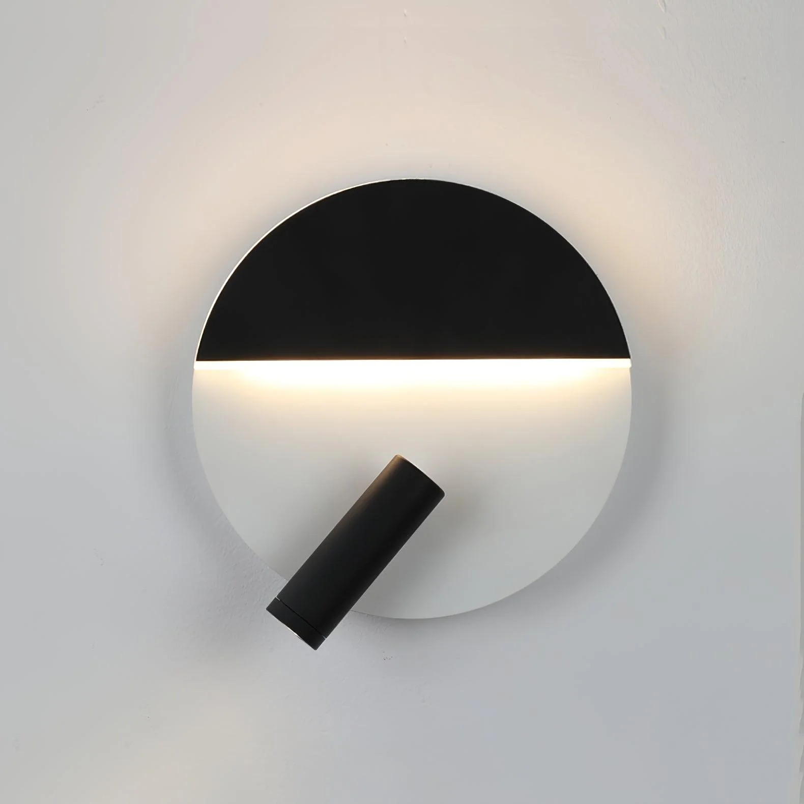 Edge Minimalism Metal Black White Wall Lamp Dining Room Bedroom