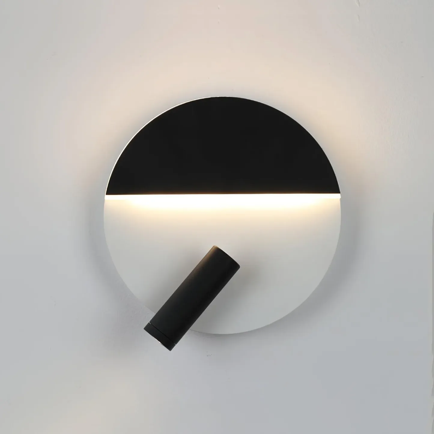Edge Minimalism Metal Black White Wall Lamp Dining Room Bedroom