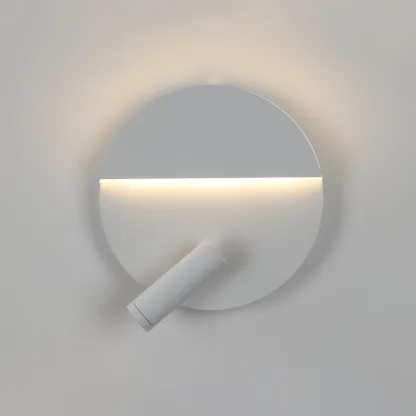 Edge Minimalism Metal Black White Wall Lamp Dining Room Bedroom