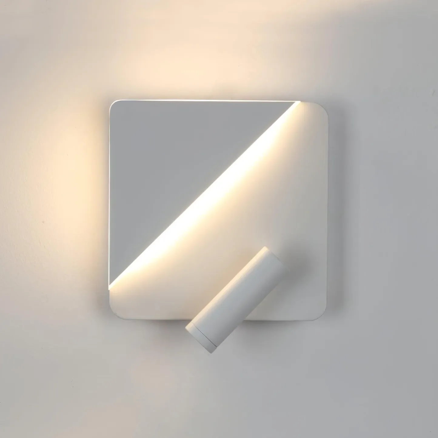 Edge Minimalism Metal Black White Wall Lamp Dining Room Bedroom