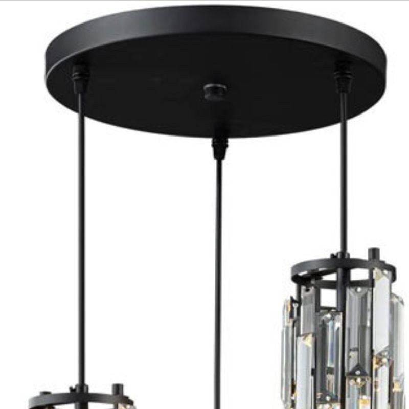 Kristy Diseño En Forma de Racimo LED Lámpara Colgante Negro/Oro Comedor Mesa de Comedor Cristal 1/3/4 Llamas