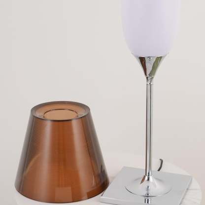 Axis Minimalist Glass Chrome Table Lamp