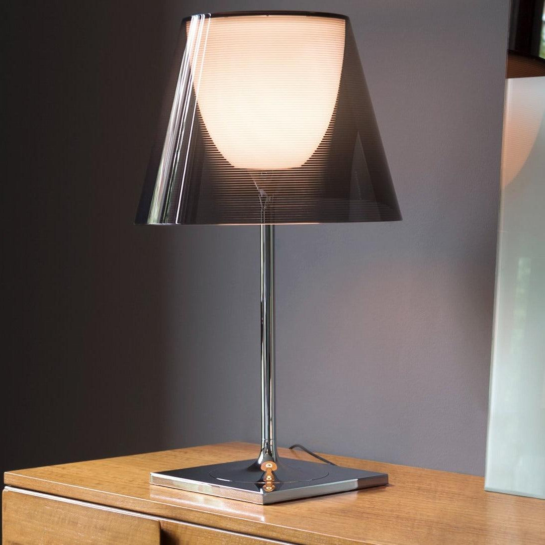 Axis Minimalist Glass Chrome Table Lamp