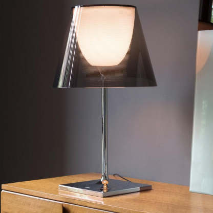 Axis Minimalist Glass Chrome Table Lamp