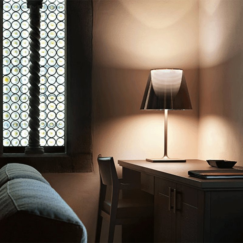 Axis Minimalist Glass Chrome Table Lamp
