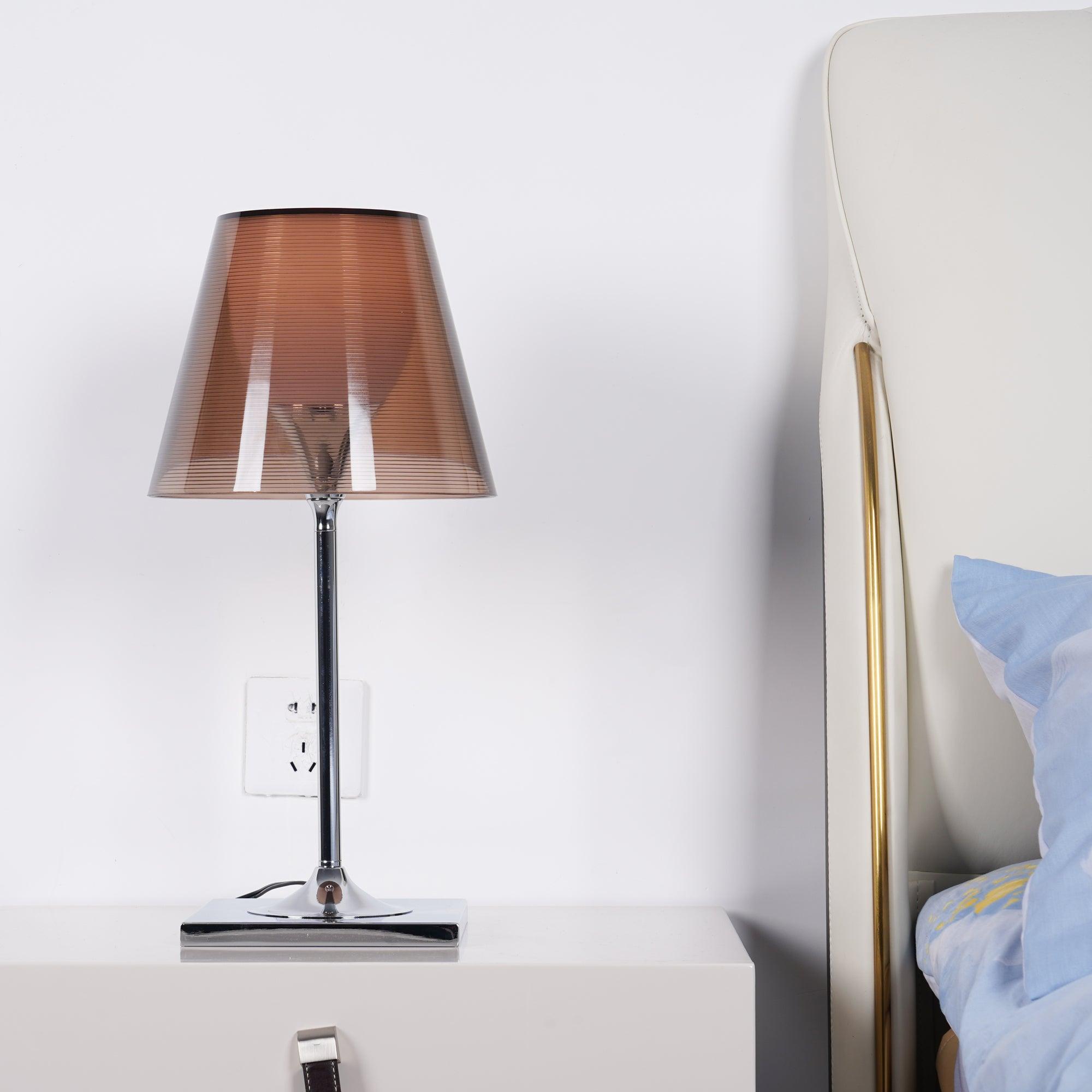 Axis Minimalist Glass Chrome Table Lamp