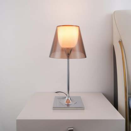 Axis Minimalist Glass Chrome Table Lamp