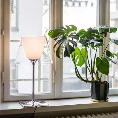 Axis Minimalist Glass Chrome Table Lamp