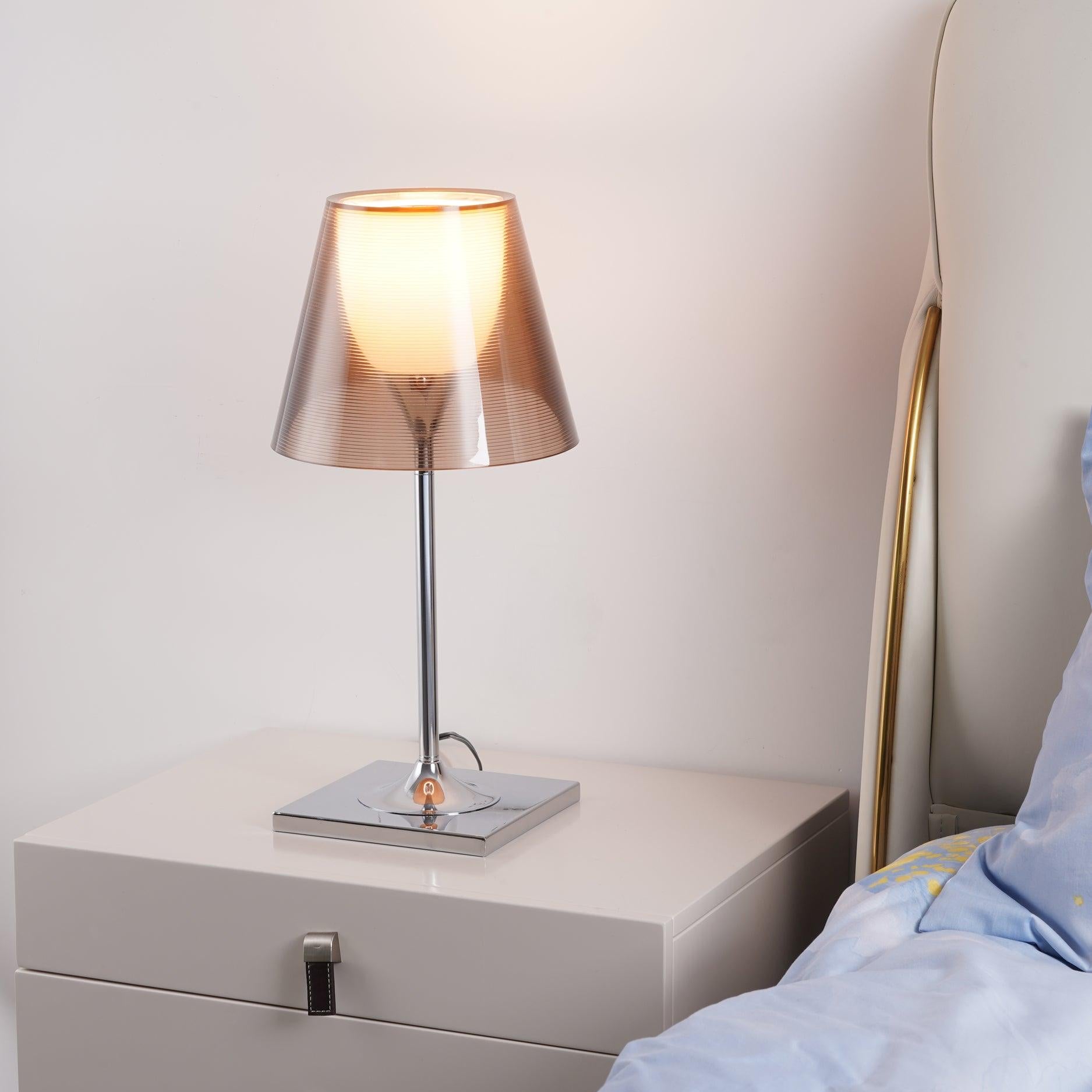 Axis Minimalist Glass Chrome Table Lamp
