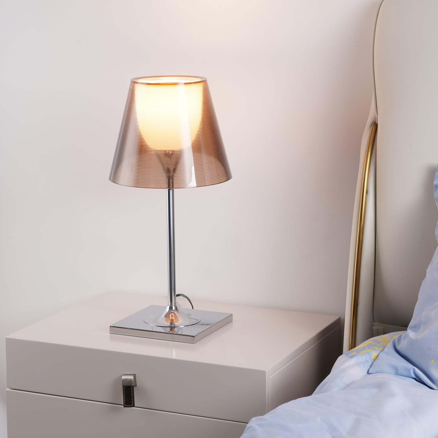 Axis Minimalist Glass Chrome Table Lamp
