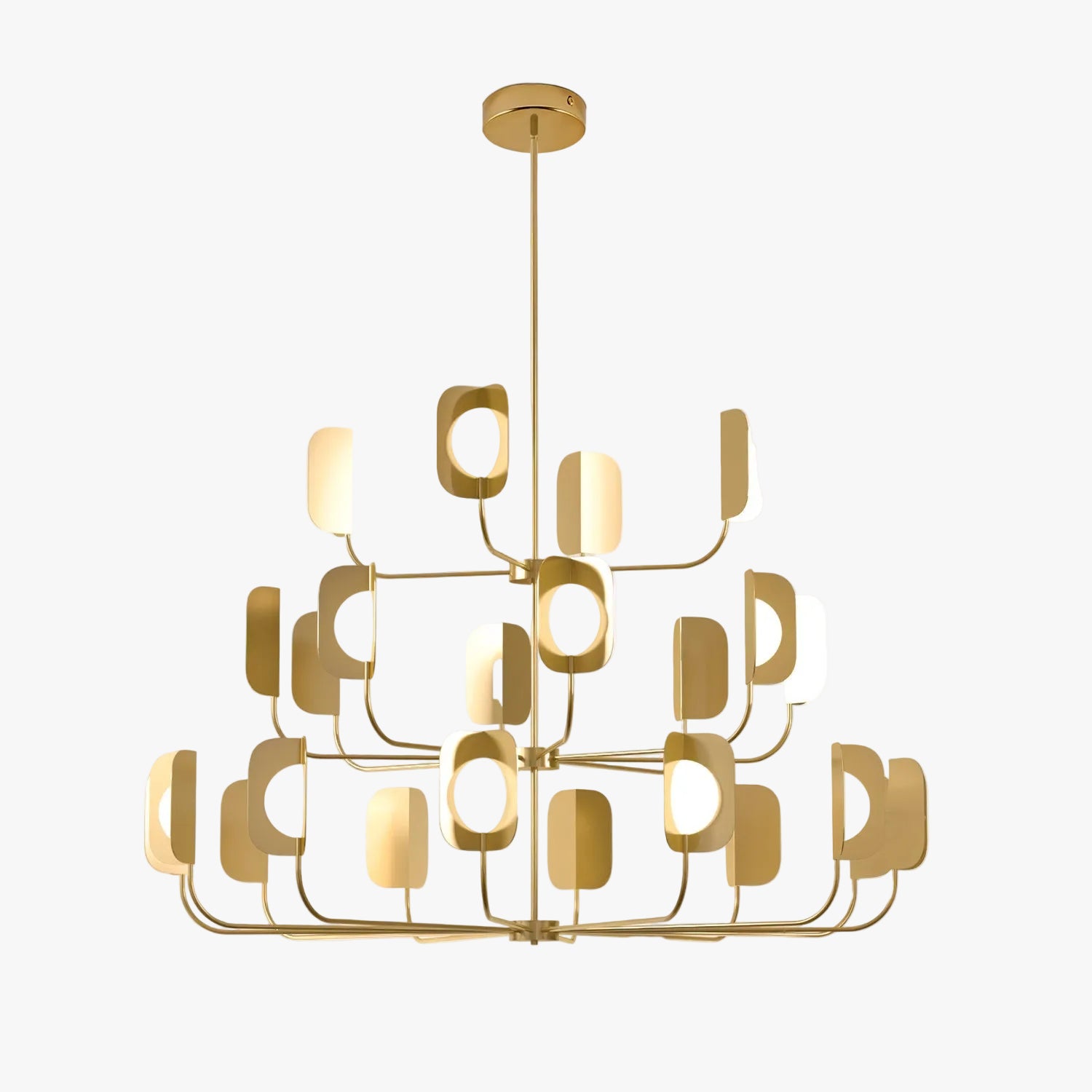 Axis Brass Leaf Chandelier