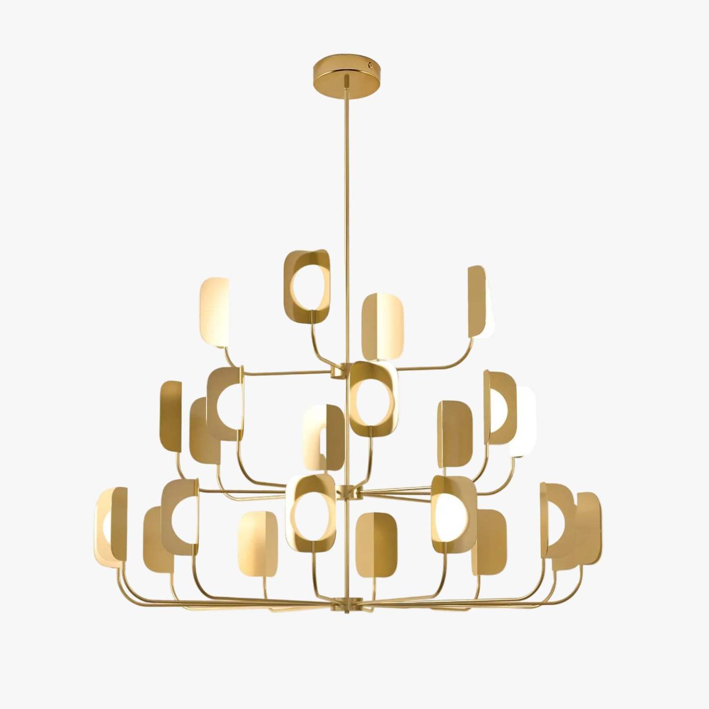Axis Brass Leaf Chandelier