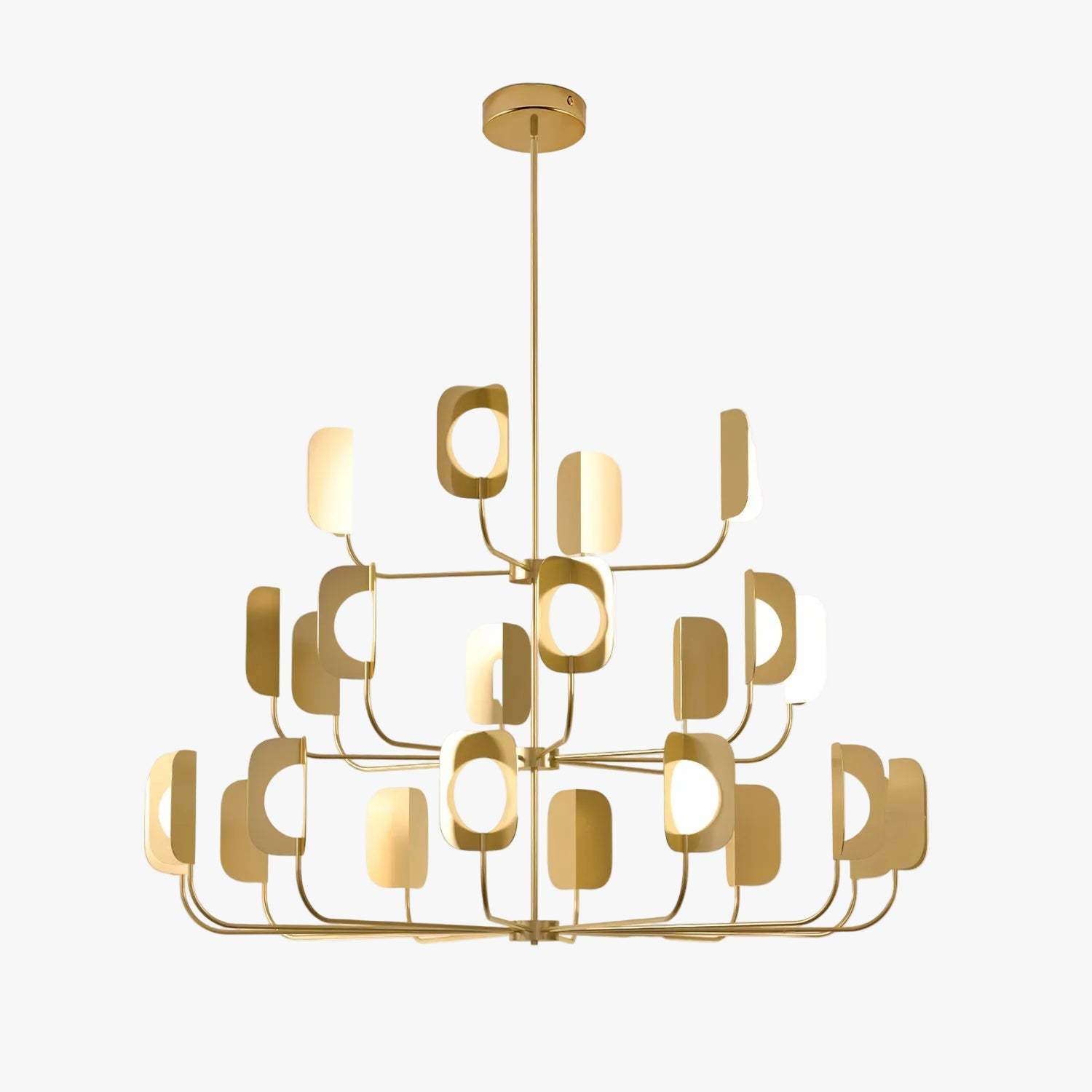 Axis Brass Leaf Chandelier