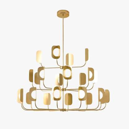 Axis Brass Leaf Chandelier