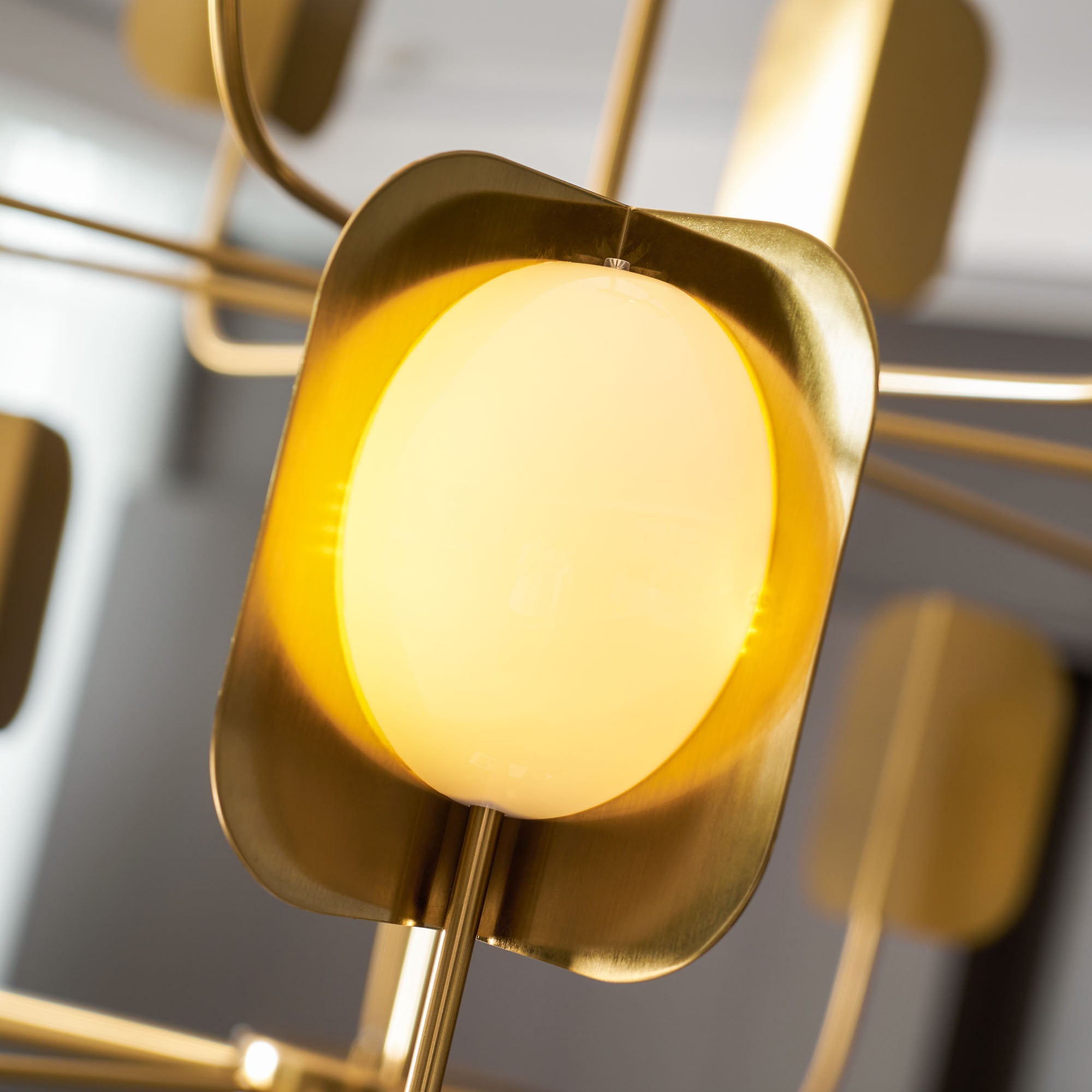 Axis Brass Leaf Chandelier