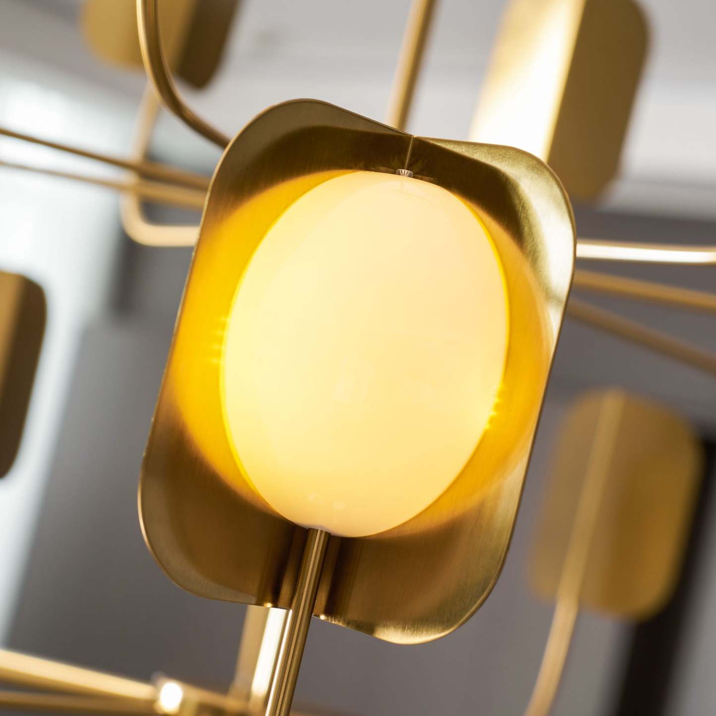 Axis Brass Leaf Chandelier