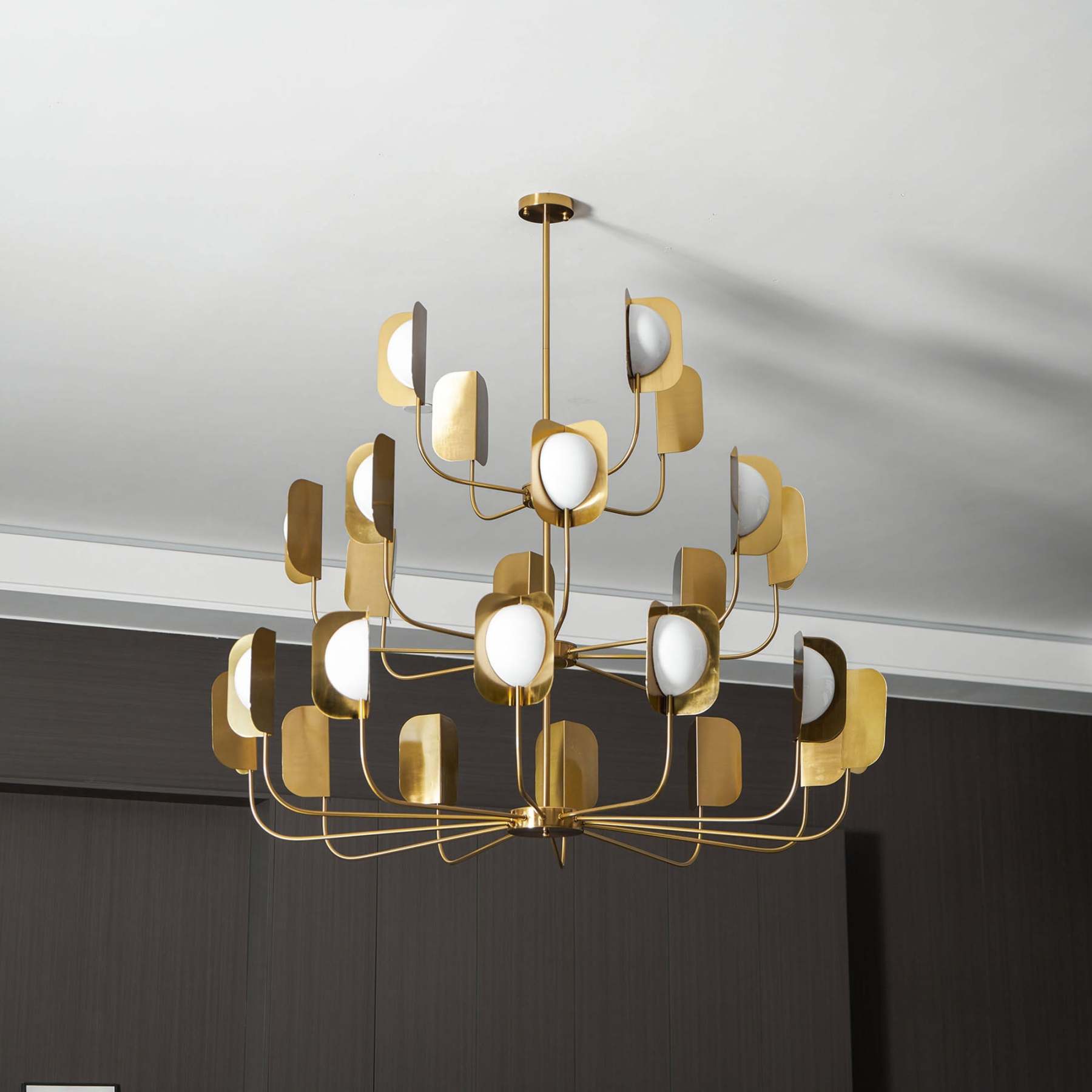 Axis Brass Leaf Chandelier