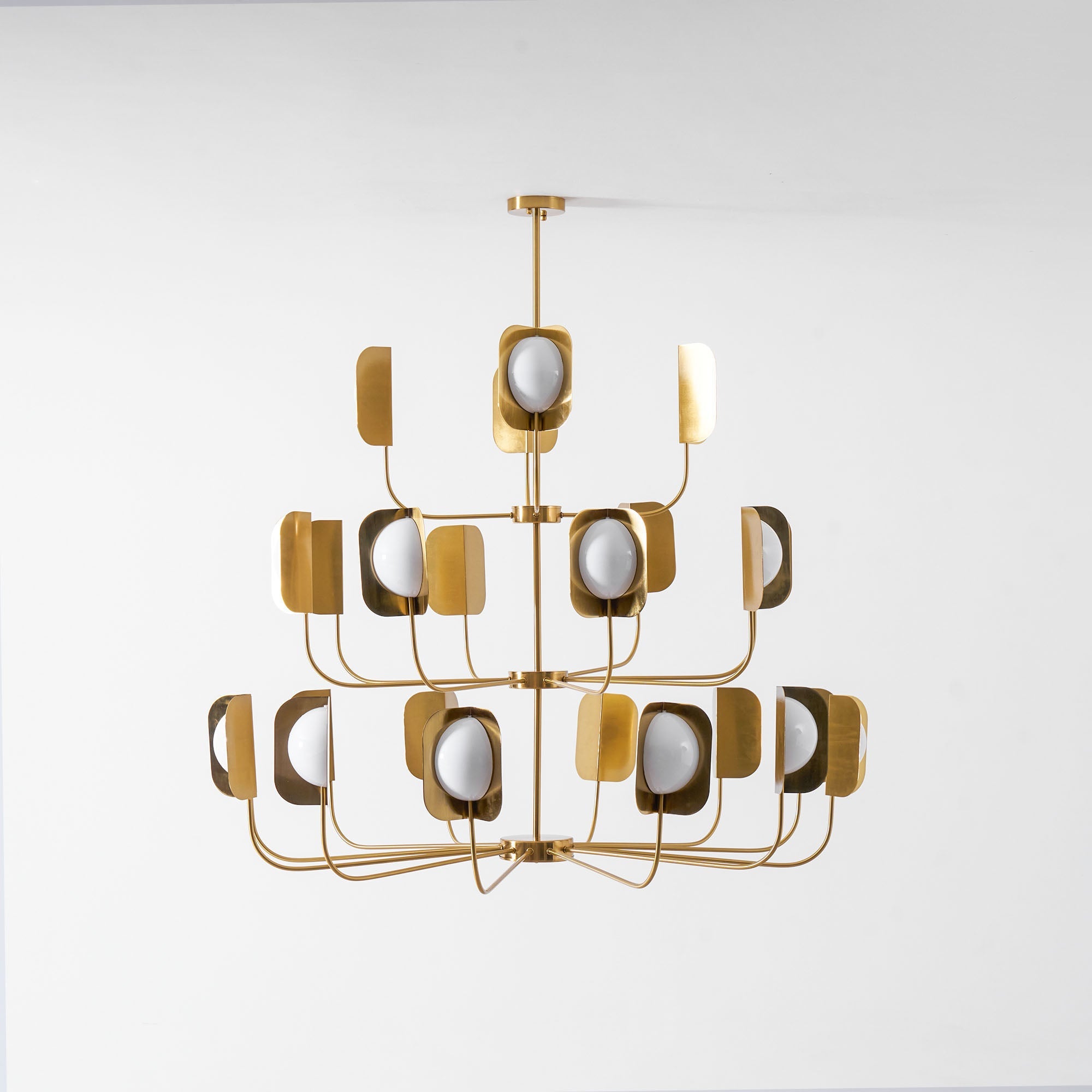 Axis Brass Leaf Chandelier