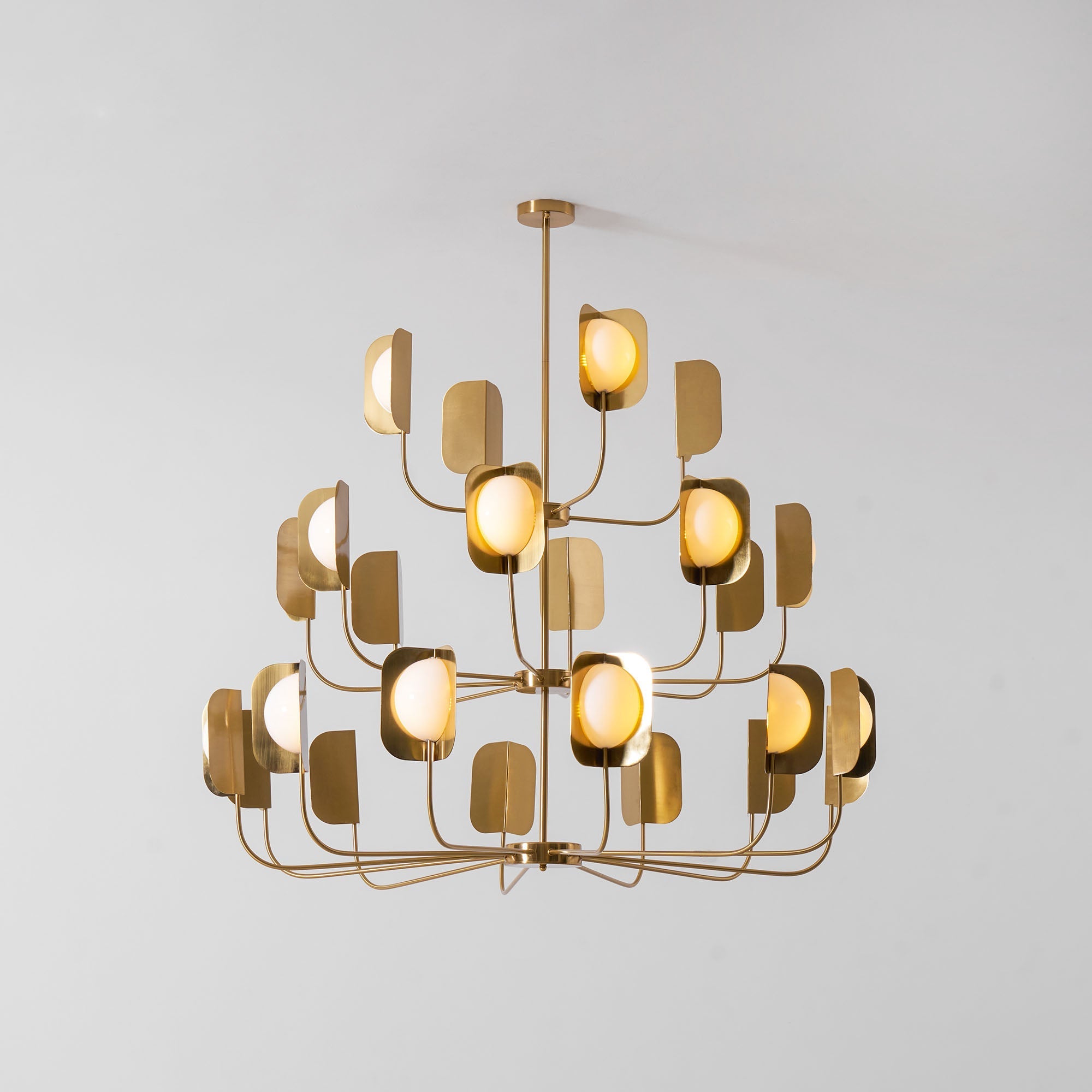Axis Brass Leaf Chandelier