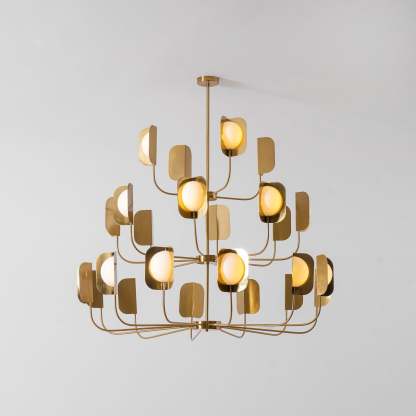 Axis Brass Leaf Chandelier
