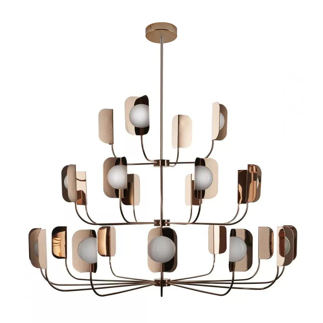 Axis Brass Leaf Chandelier