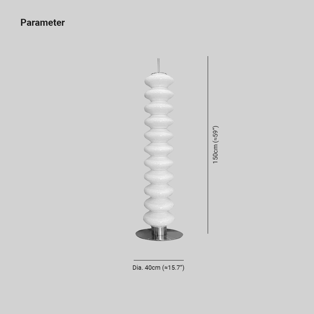 Salgado Modern Candy Metal /Glass Floor Lamp, White