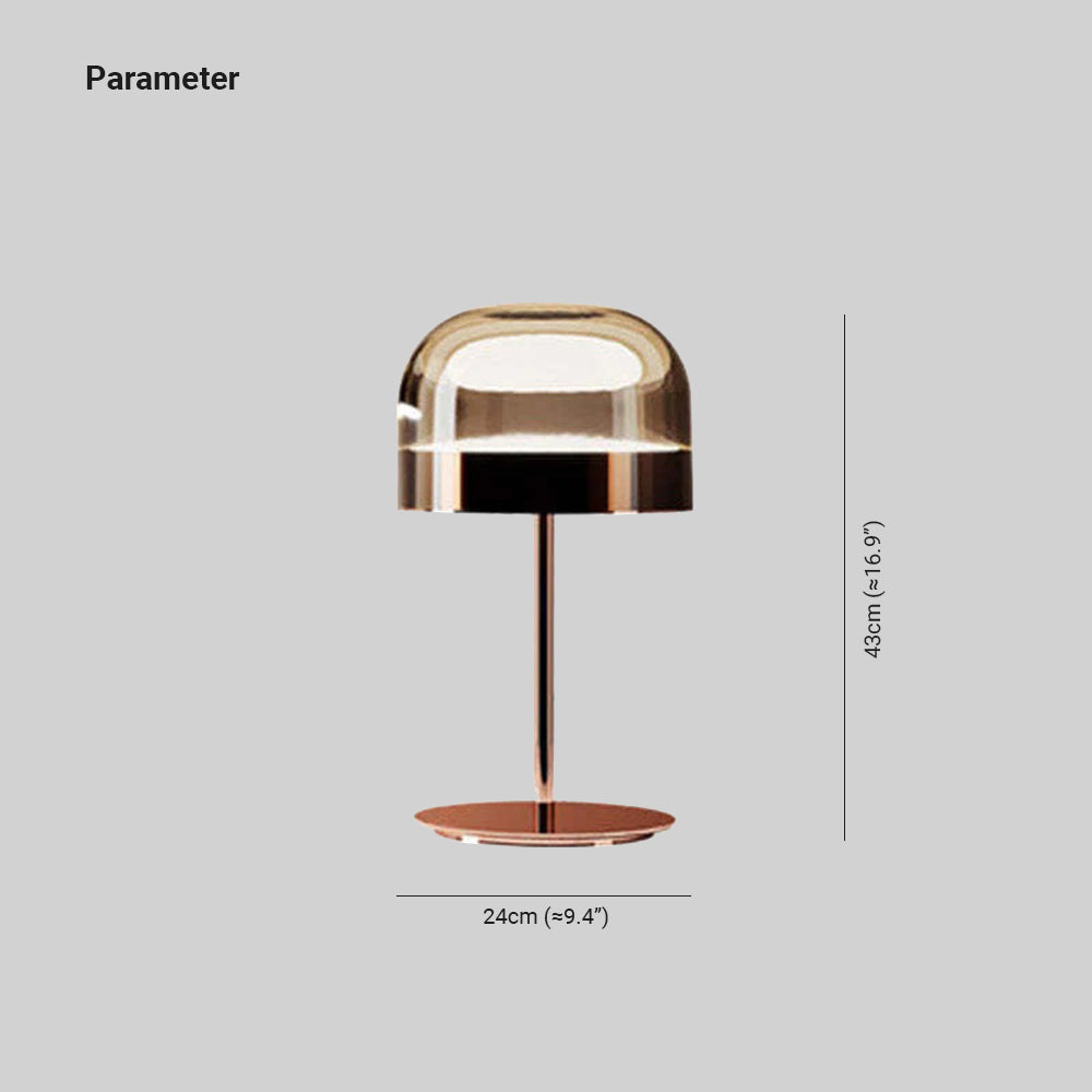Moderna Nórdica Vidrio/Metal Lámpara de Mesa, Negro/Rosa Oro