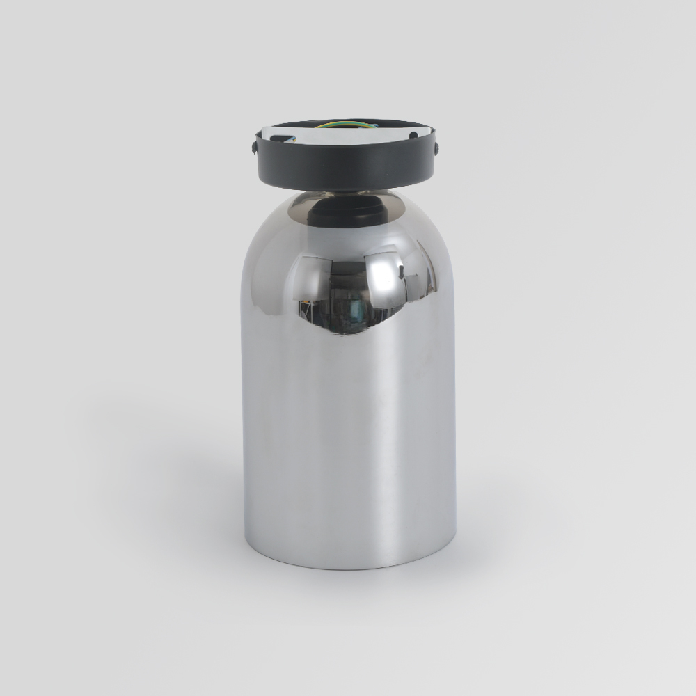 Sanna Moderna Geométrica Metal/Vidrio Lámpara de Techo Negra/Dorada