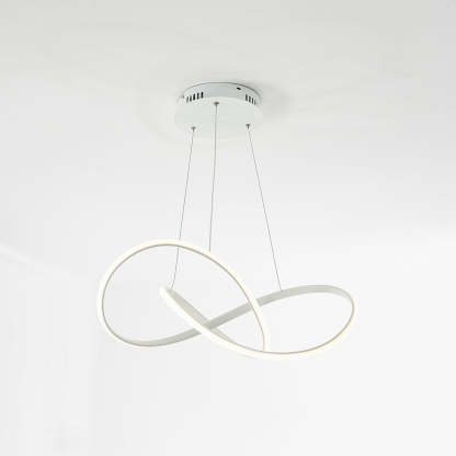 Louise Modern Linear Pendelleuchte Esstisch, Weiß Schwarz, Acryl Metall