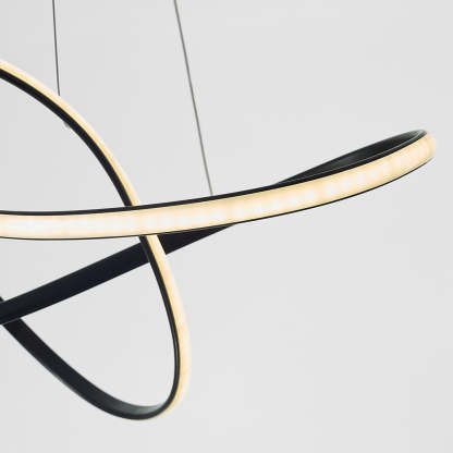 Louise Modern Linear Pendelleuchte Esstisch, Weiß Schwarz, Acryl Metall