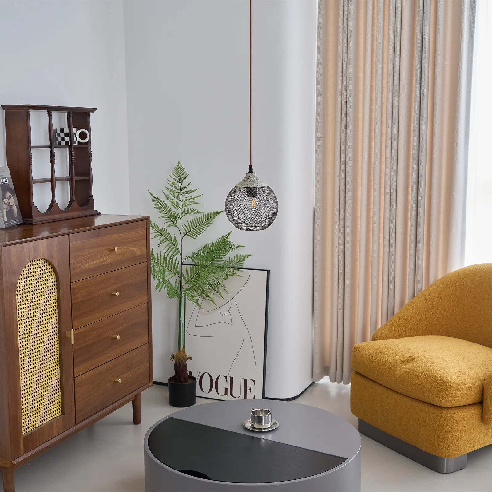Hailie Moderno Metal Óxido Color Lámpara Colgante Dormitorio Comedor