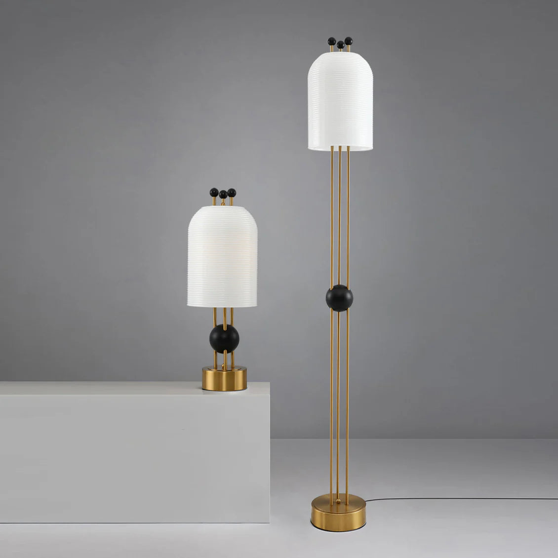 Retro Lantern Glass Floor Lamp