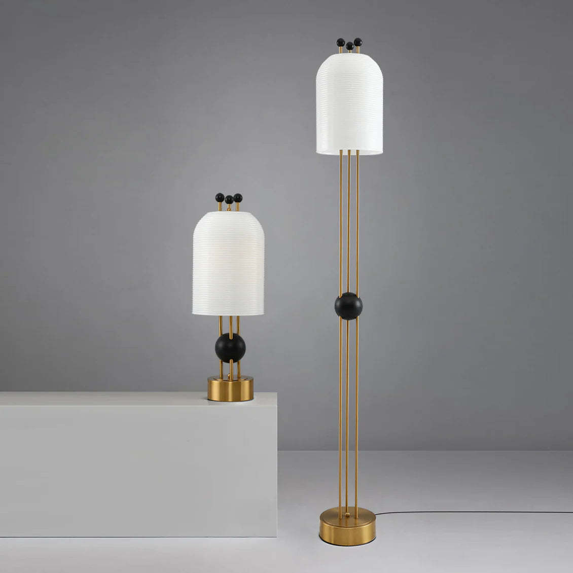 Retro Lantern Glass Floor Lamp