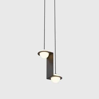 Orr Minimalism Black Metal Glass Pendant Light Bedroom Living Room