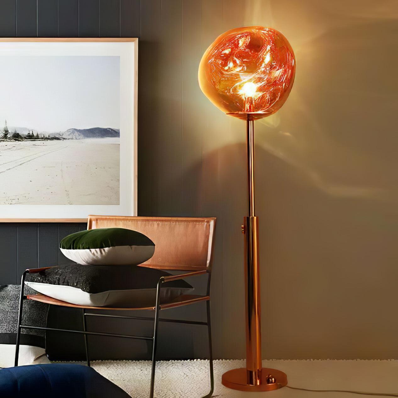 Verona Lava Slim Glow Glass Floor Lamp