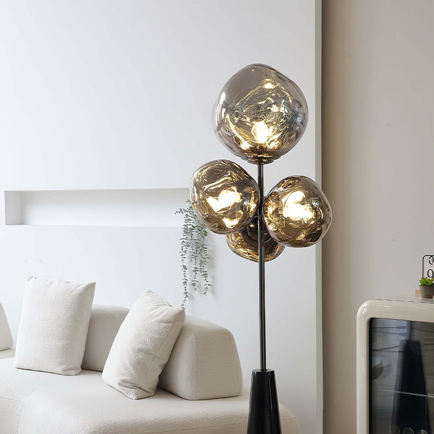 Verona Lava Column Glass Floor Lamp