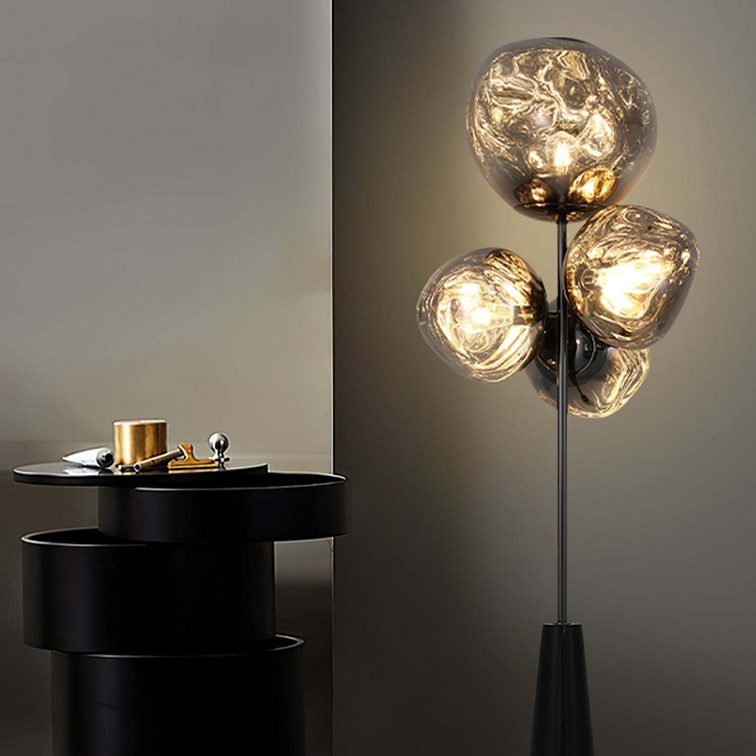 Verona Lava Column Glass Floor Lamp
