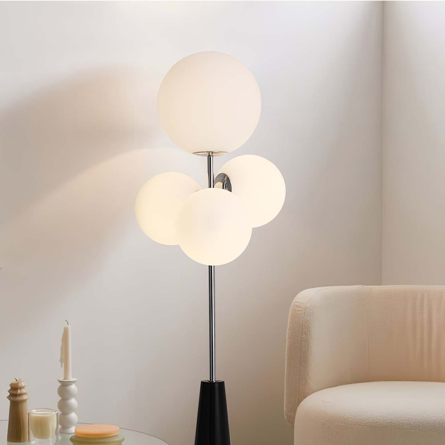 Verona Lava Column Glass Floor Lamp