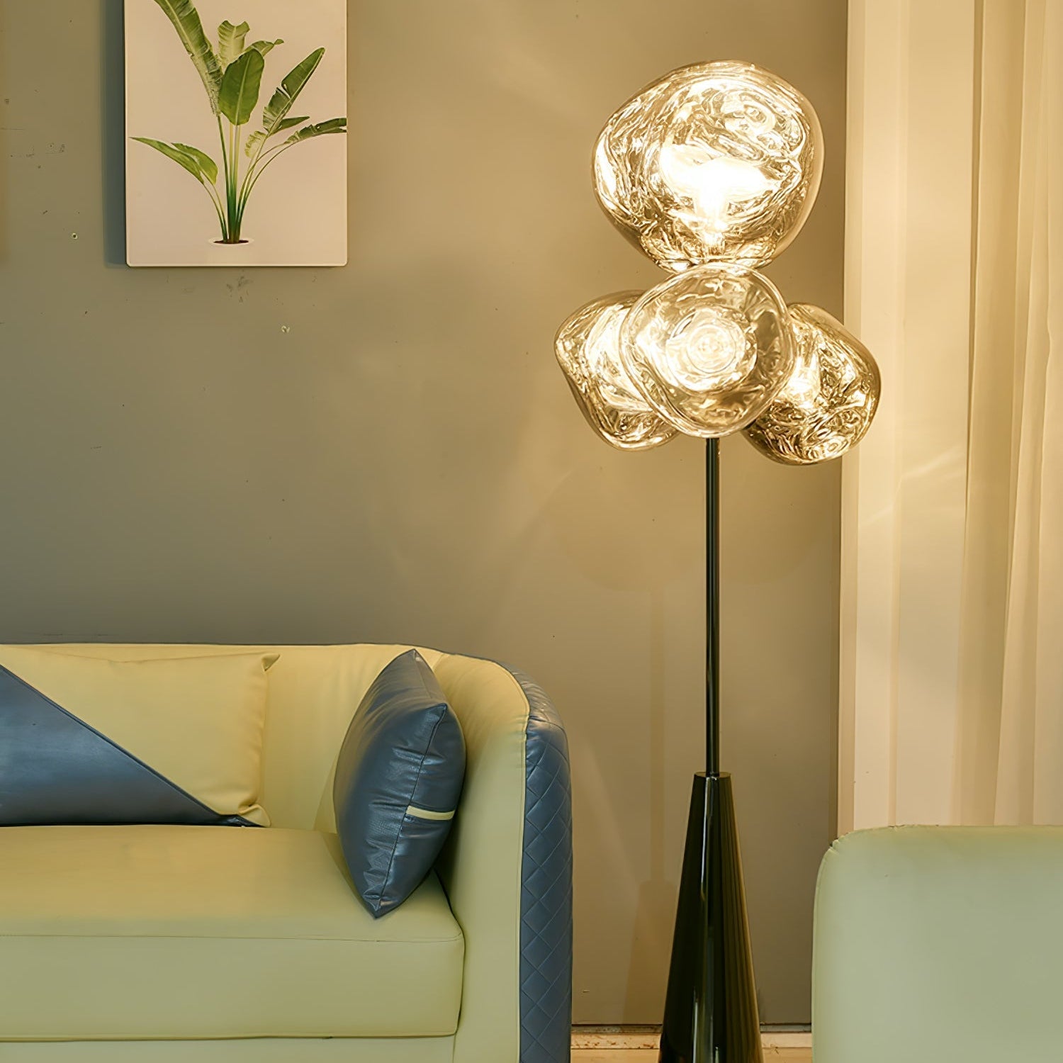 Verona Lava Column Glass Floor Lamp