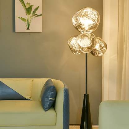 Verona Lava Column Glass Floor Lamp