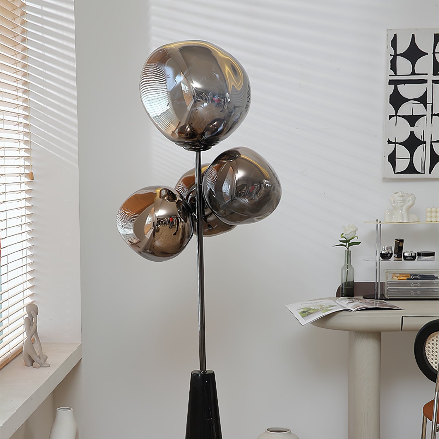 Verona Lava Column Glass Floor Lamp